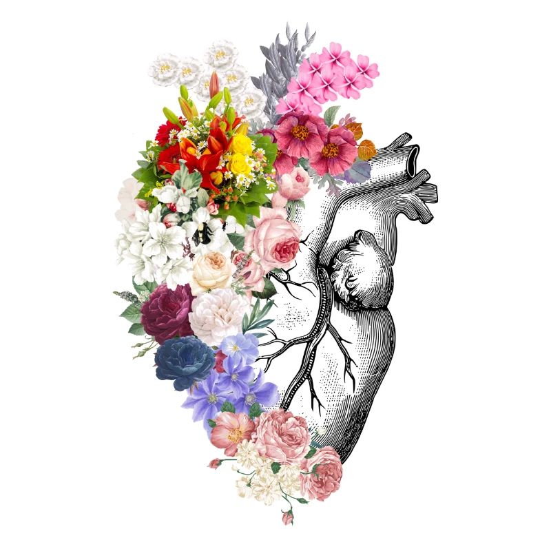 Florales anatomisches Herz