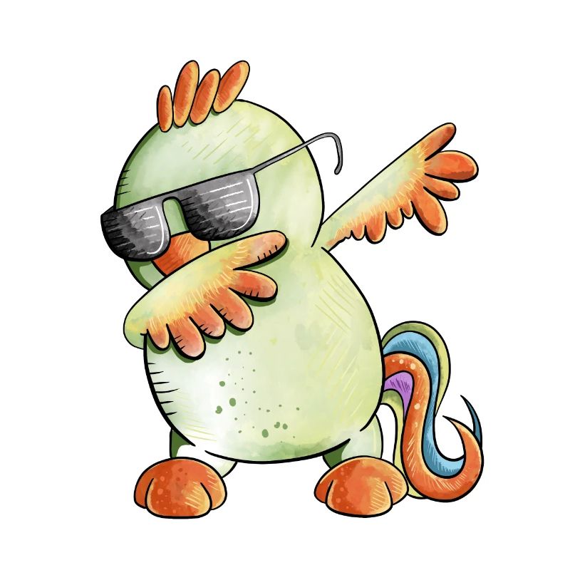 Dab Dance Rooster I Dabbendes Poulet