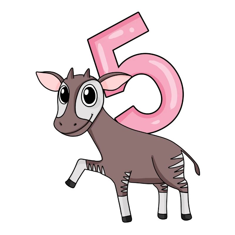 Mädchen 5 Jahre alt Okapi 5. Geburtstag Geschenk