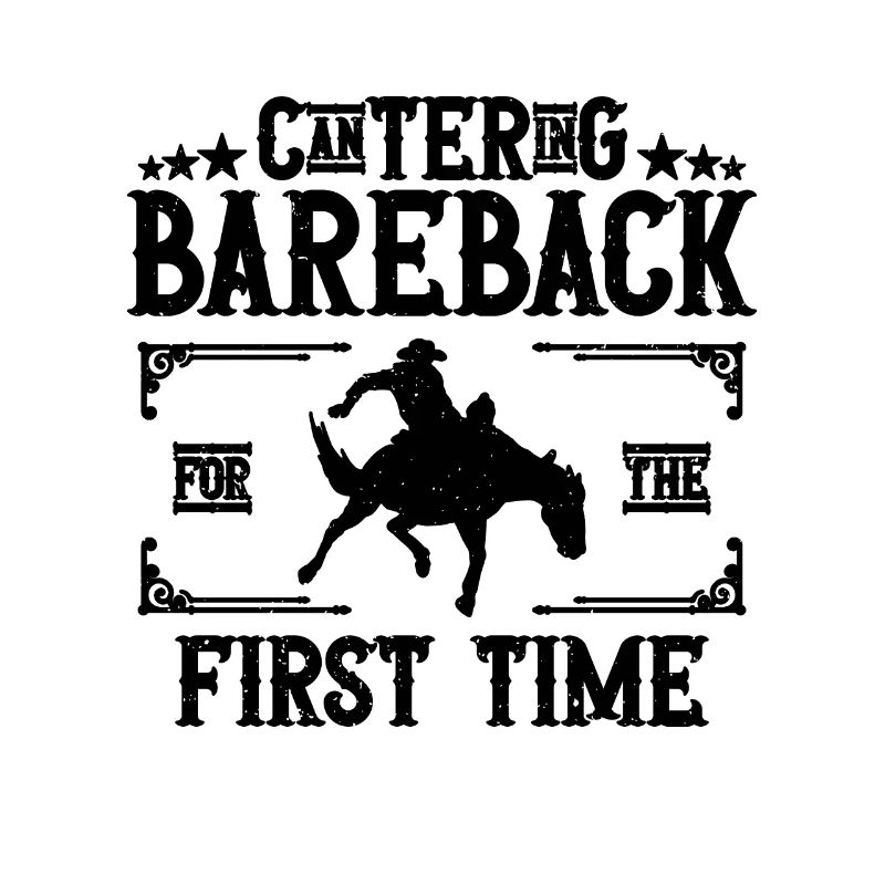 Cantering Bareback For Horse Riding Bareback Rider