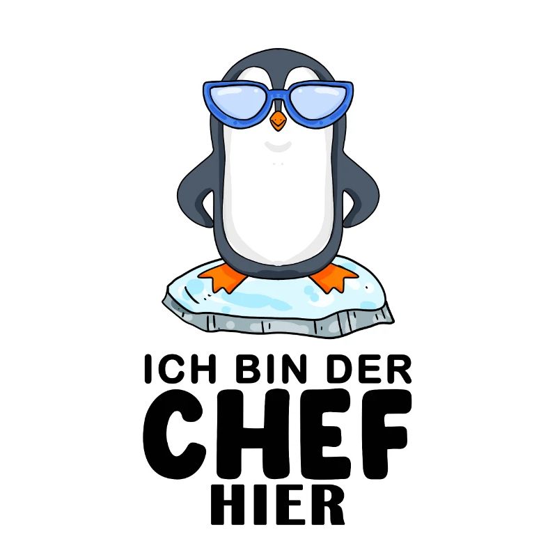 cooler Pinguin Chef Spruch
