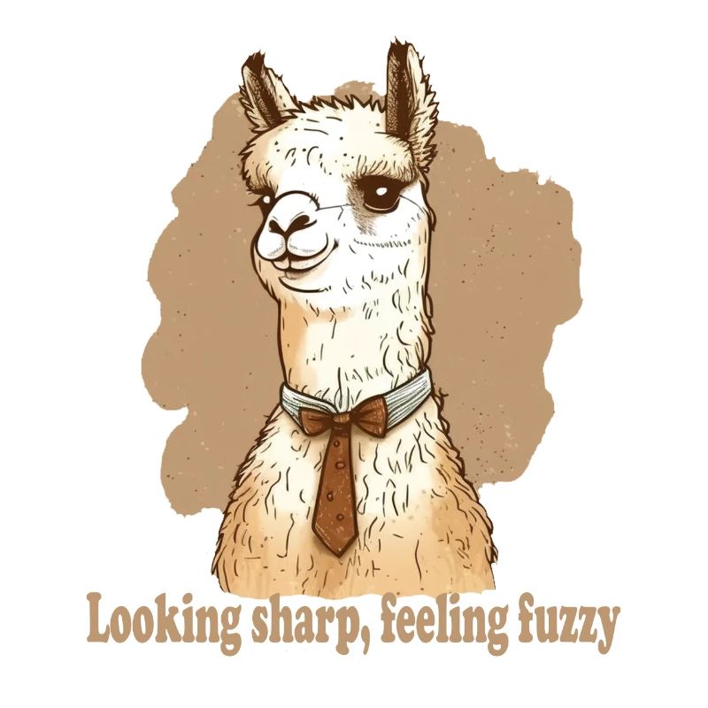 Looking sharp feeling fuzzy llama