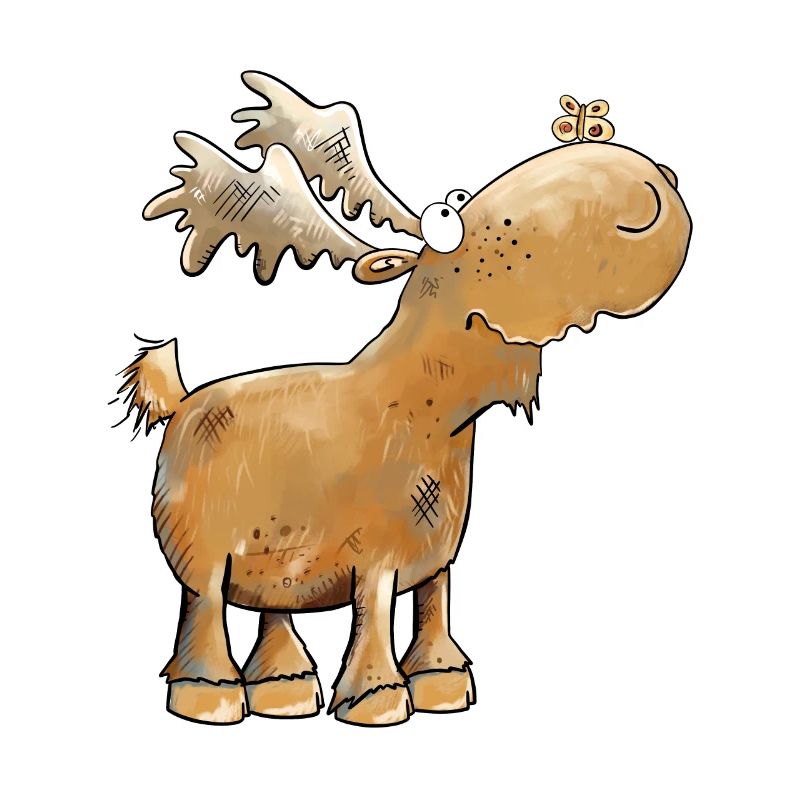 Funny Moose Butterfly