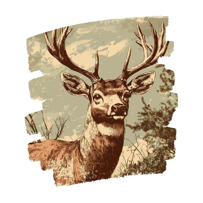 Deer with antlers
