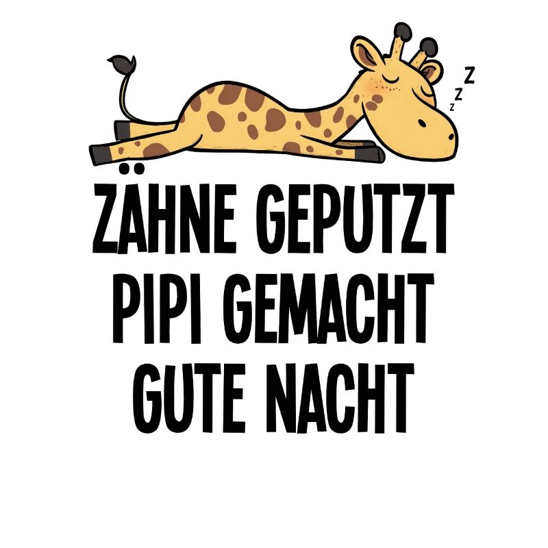 Humorous Sleep Giraffe Teeth Brushed Gift