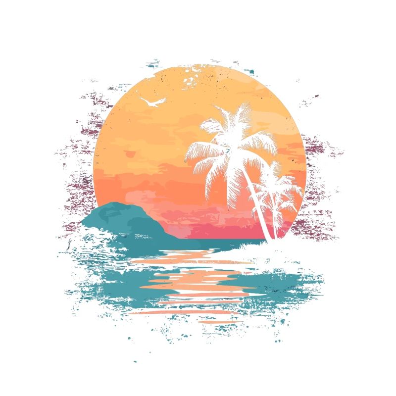 Palm Tree Sunset Summer Sun