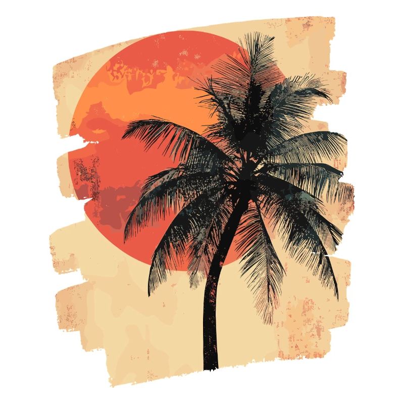 Palm Tree Sunset Summer Sun
