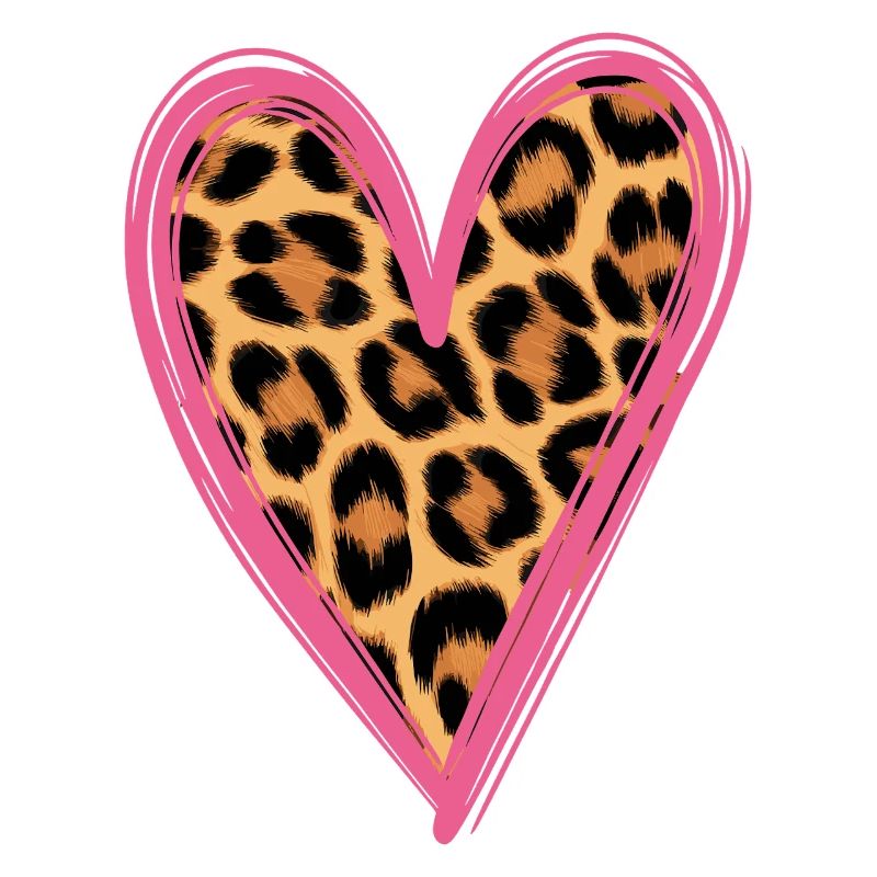 Leopard Pattern Heart Design