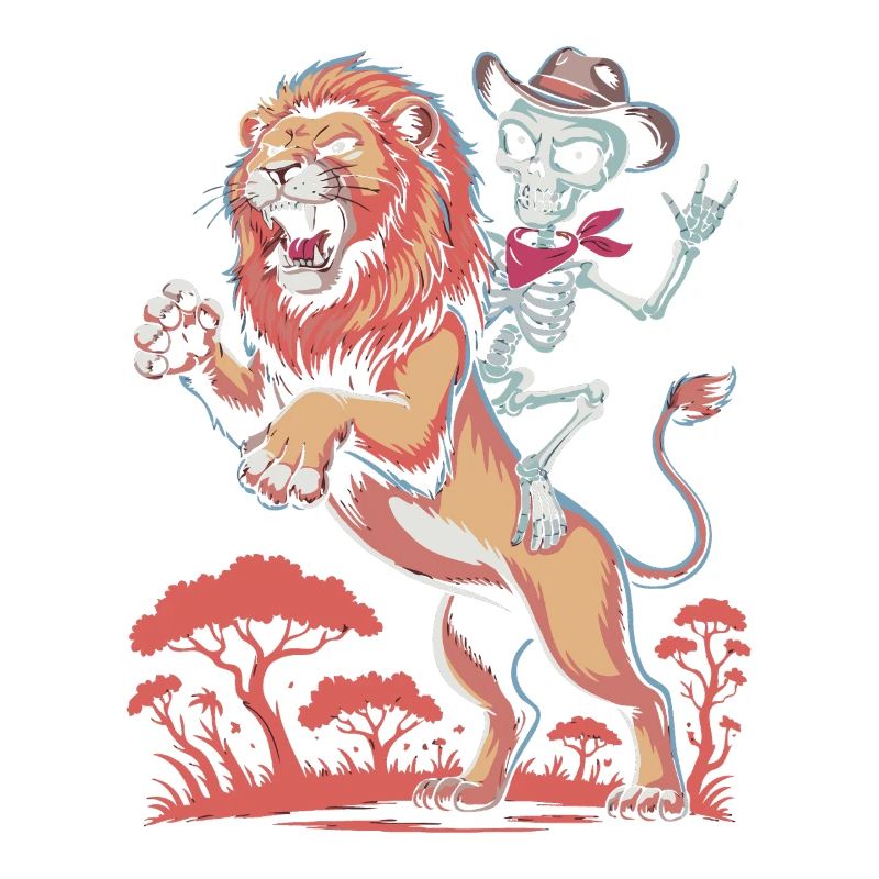 Cavaliere Leone con Teschio e Sella