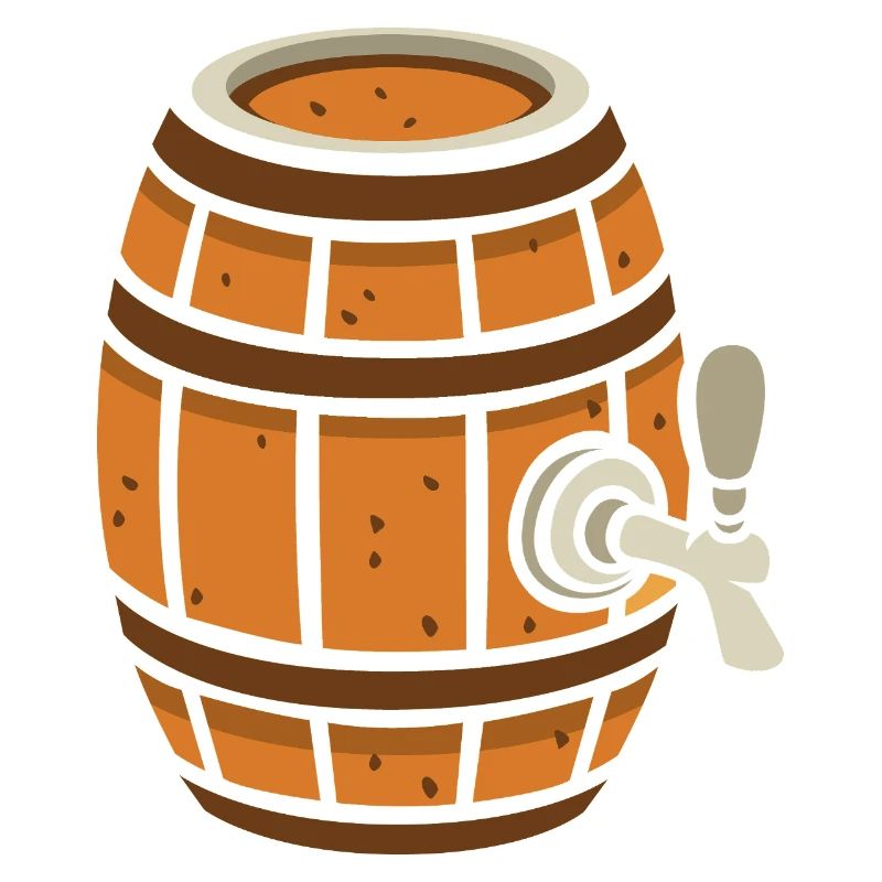 Rustikales Bierfass Cartoon