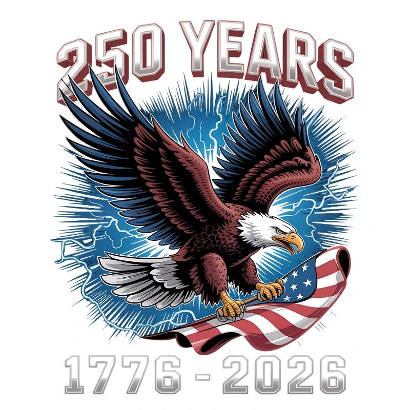 Aigle avec drapeau – 250 ans