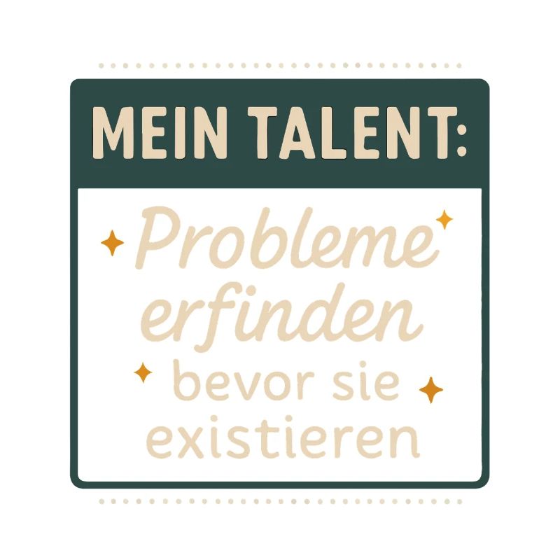 Talent! Inventing problems before they exist