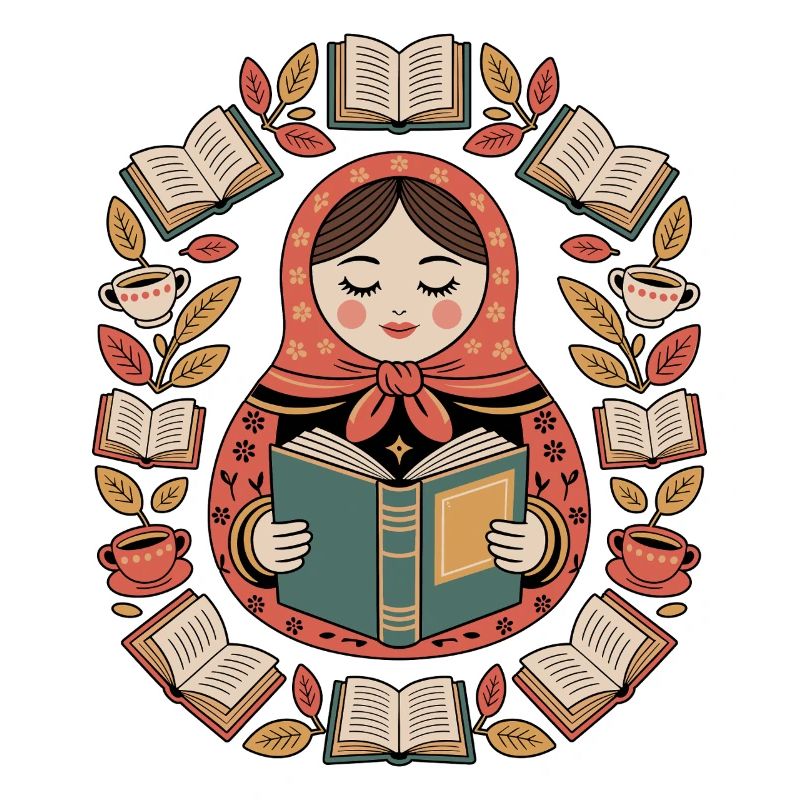 Fairy tale matryoshka reading magic