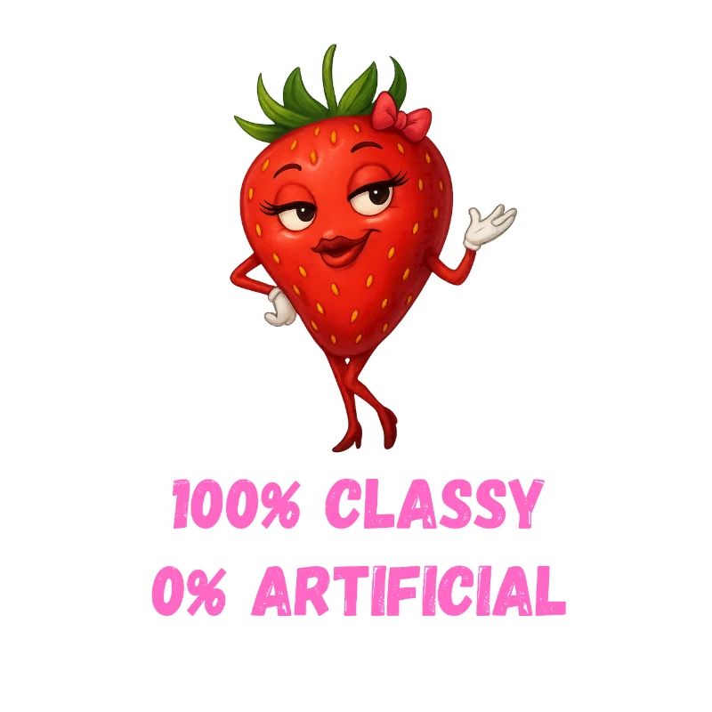 fraise diva élégant fruit dessin animé
