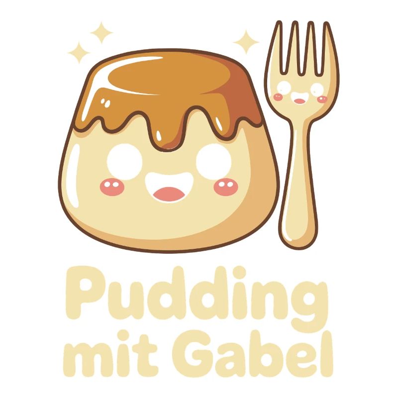 Pudding with fork