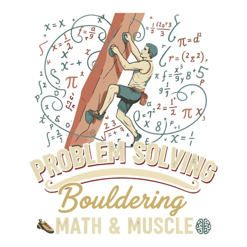 Bouldering Math & Muscle Problem Solving Climb