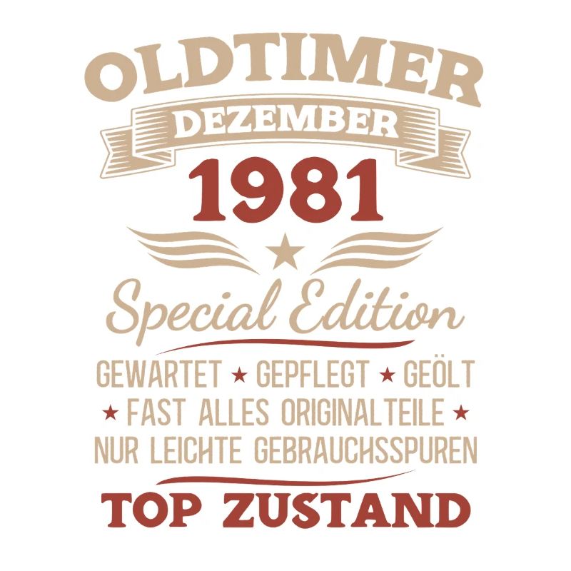 44. Geburtstag Geschenk Oldtimer Dezember 1981