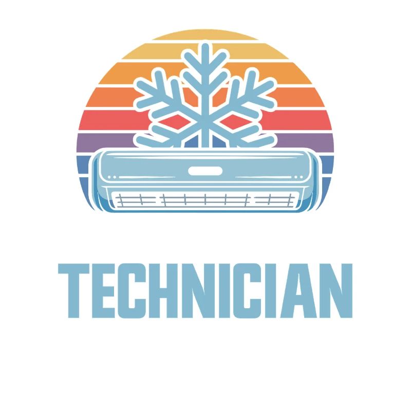 HVAC Techniker Retro Klima Experte Design Profis