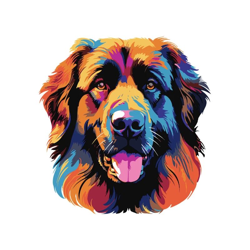 Explosion de couleur Portrait de chien