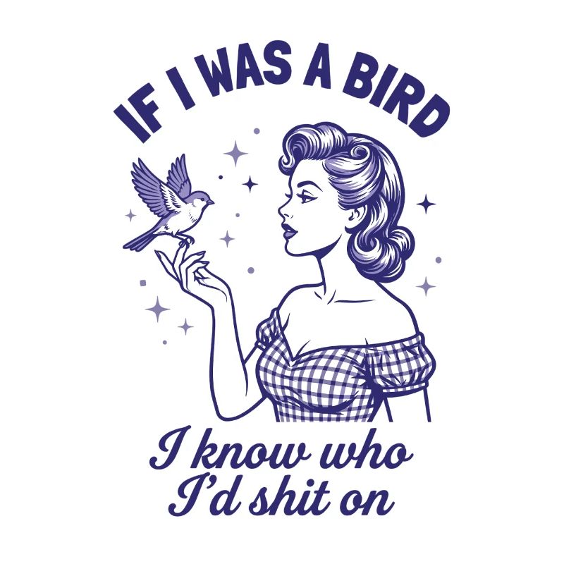 Echte Rache Vogel Retro Statement