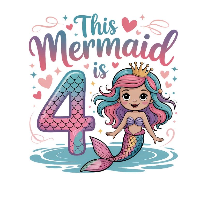 4e anniversaire de la sirène 4 ans