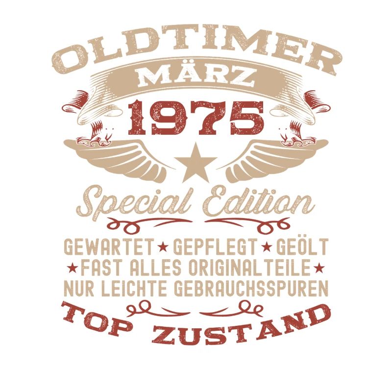 51. Geburtstag Geschenk Mann Oldtimer März 1975
