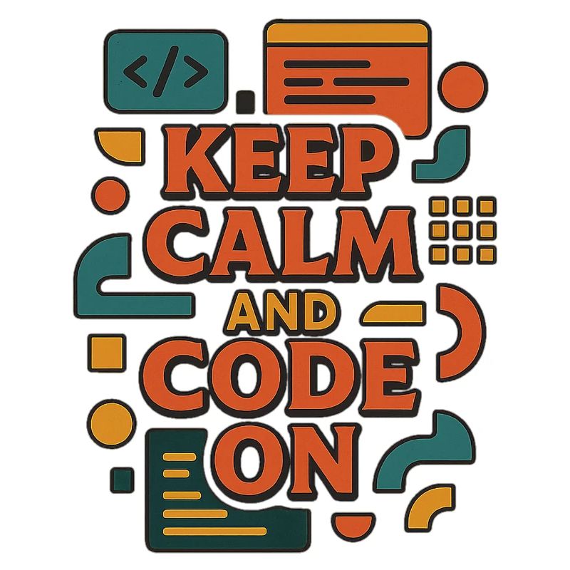 Keep Calm and Code On – Funny Coder Shirt