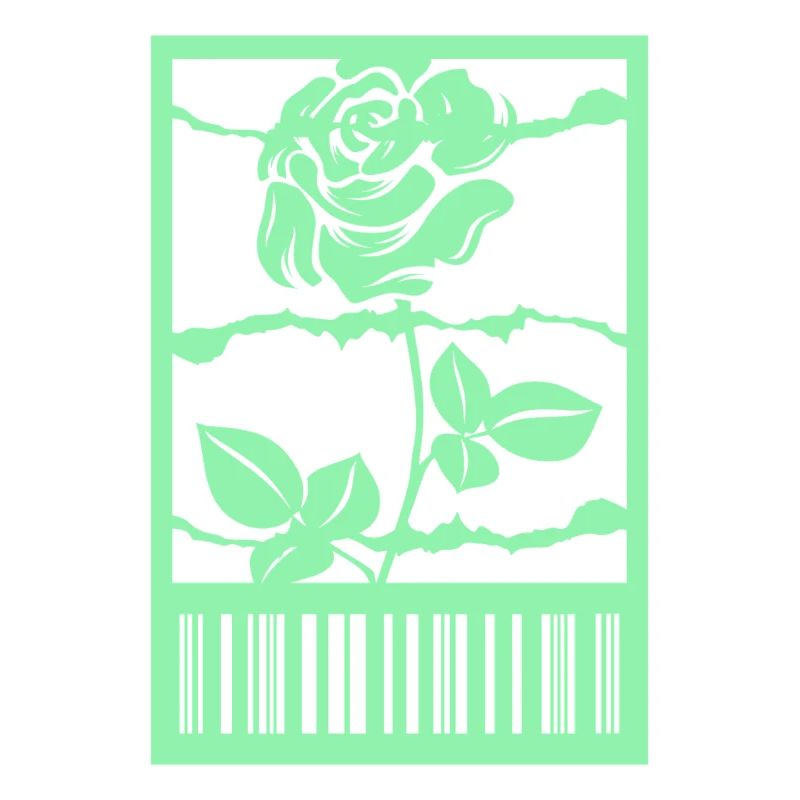 Gothic Rose Stacheldraht Strichcode Urban Style