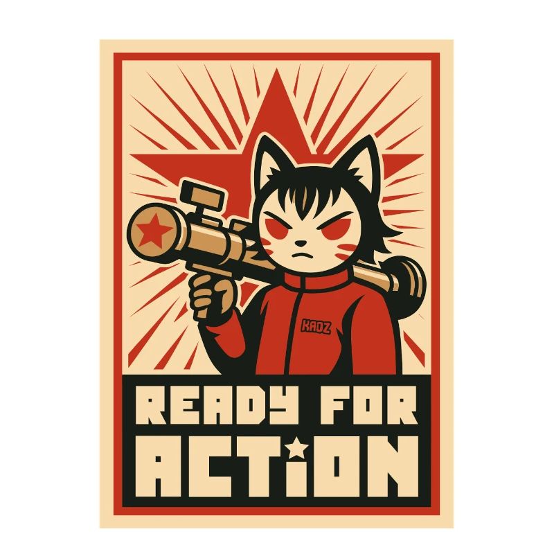 Retro Cat Commando: Bereit für den Einsatz