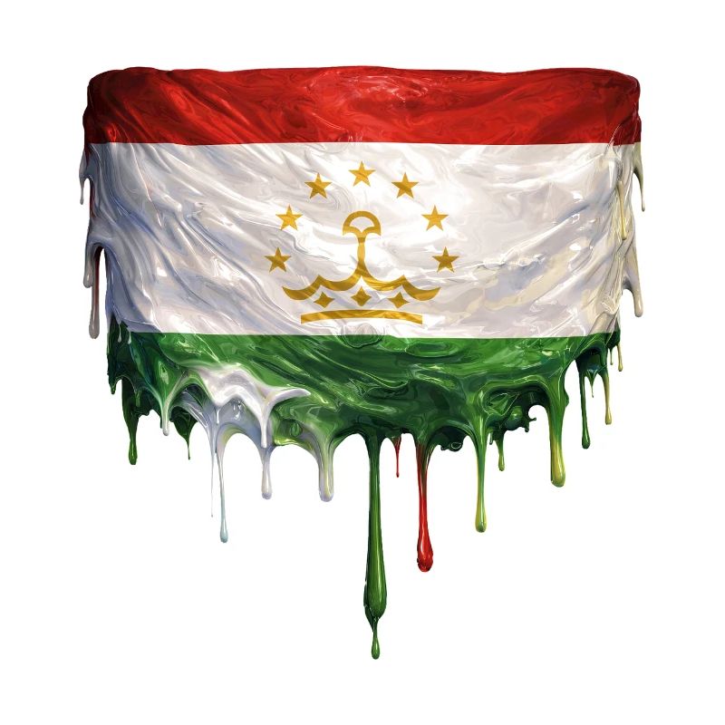 Gouttes de graffitis du drapeau tadjik