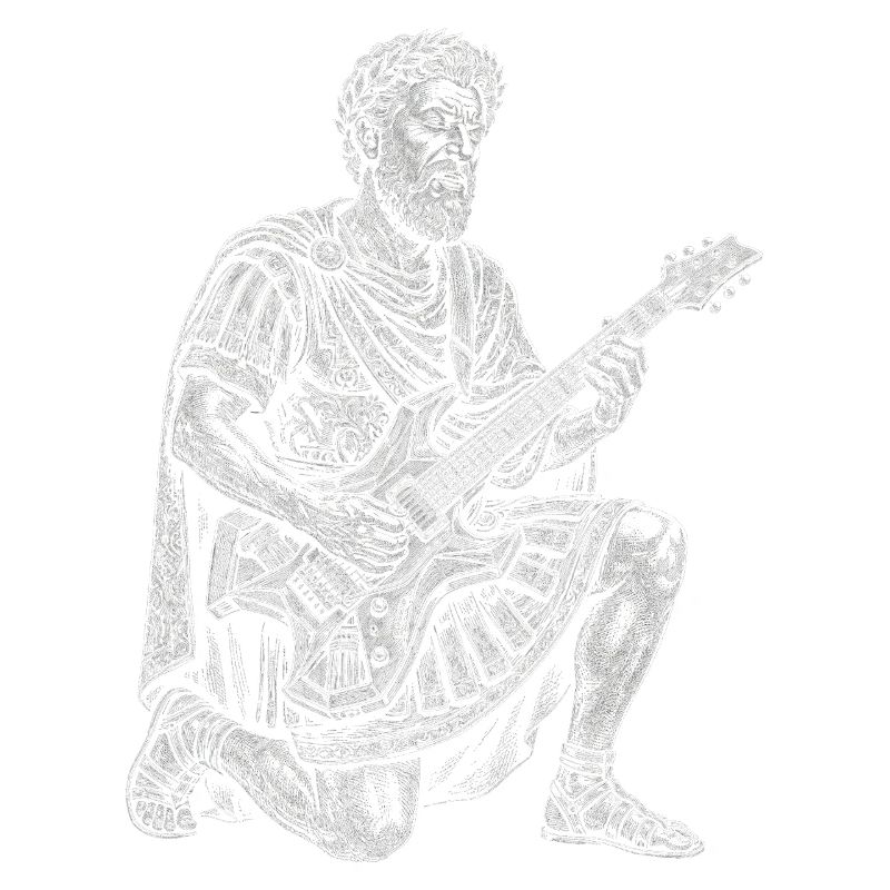 Marcus Aurelius spielt Gitarre