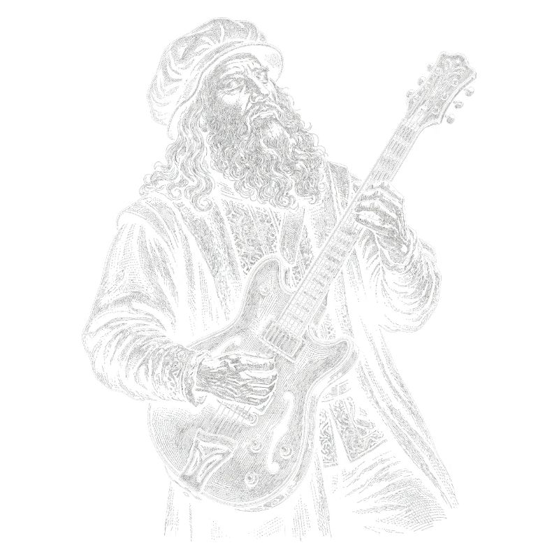 Leonardo Da Vinci plays guitar