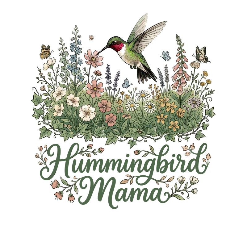 Ruby Throated Hummingbird Mama Mom