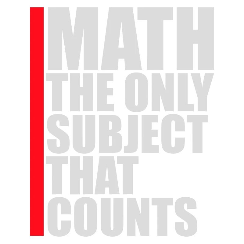 Math The Only Subject That Counts Nerd Mathe Logo
