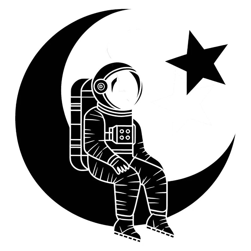 Mann des Mondes - Türkischer Astronaut Design
