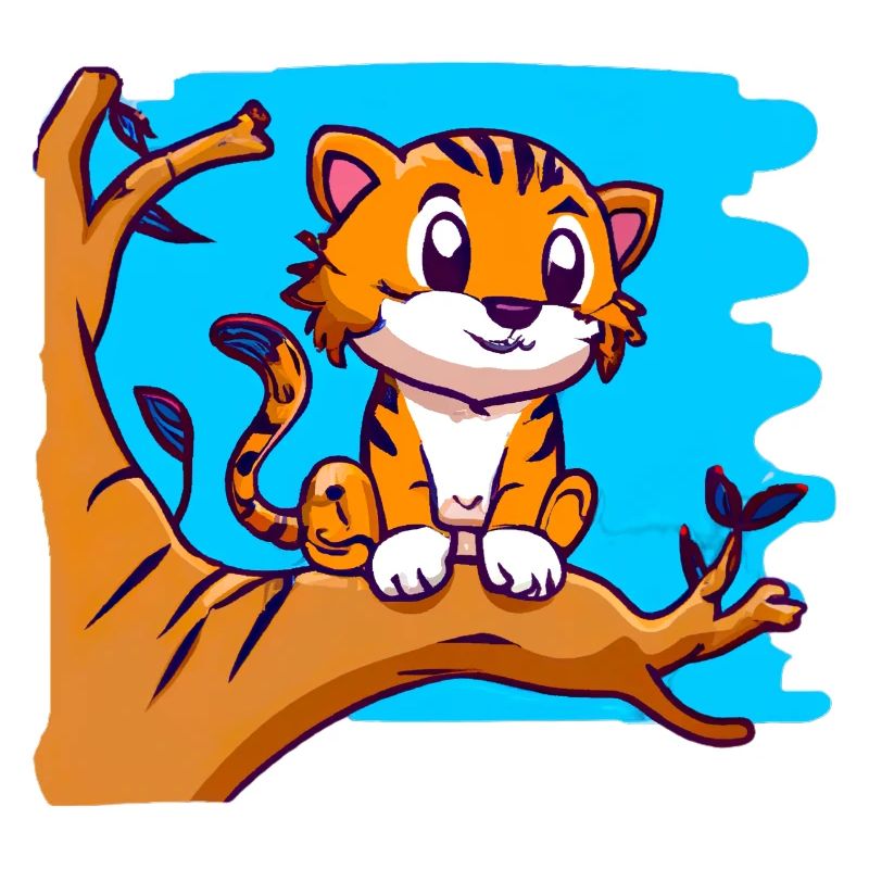 Tiger on a tree