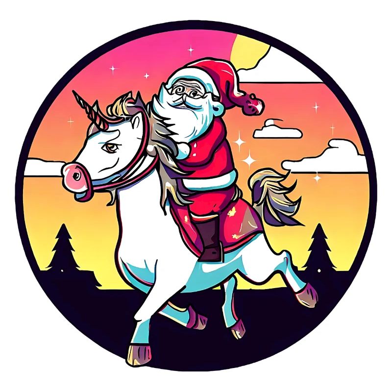 Einhorn Weihnachtsmann