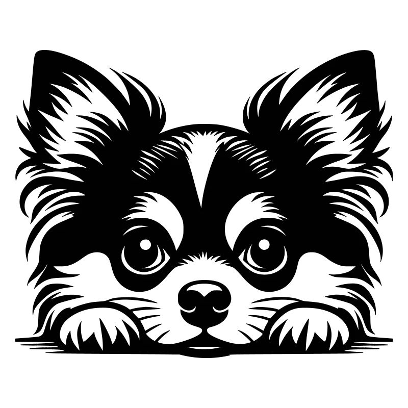 Conception vectorielle de chihuahua couché