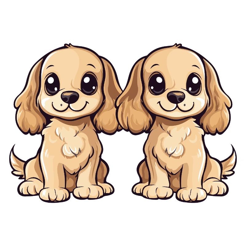 Cocker Spaniel Hund Comic