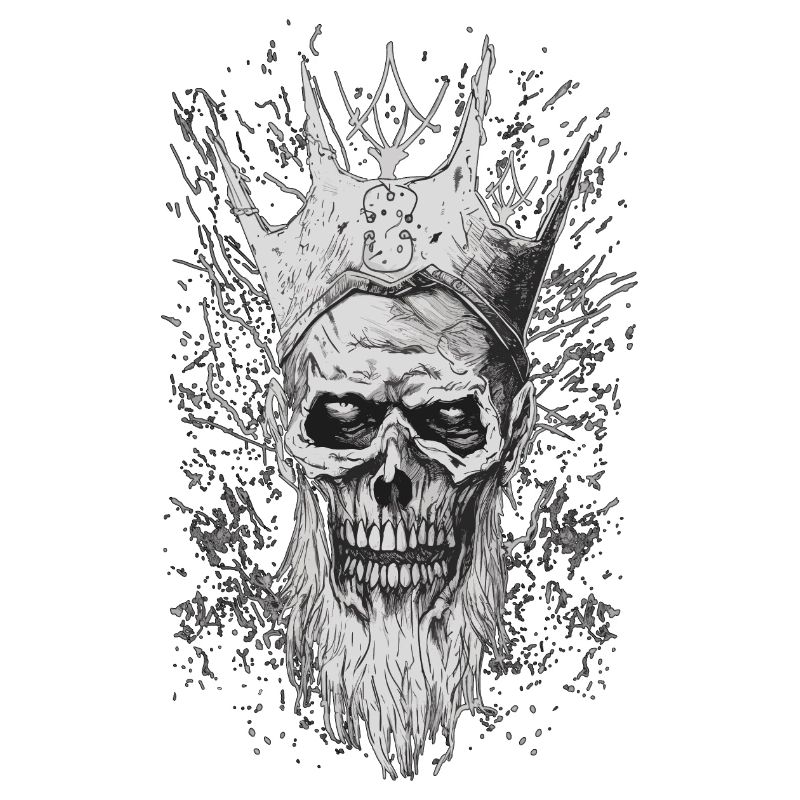 Gothic King Throne Horror Skull Horror Dark