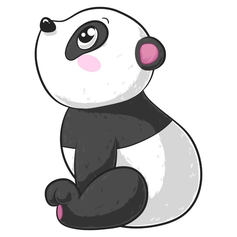 Träumender Comic Panda