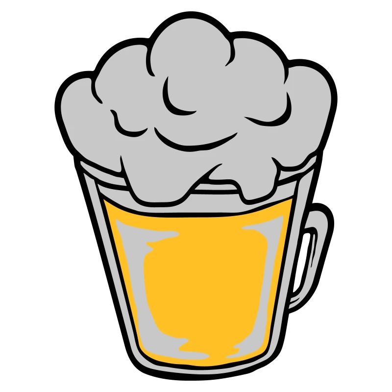 Comic beer from above