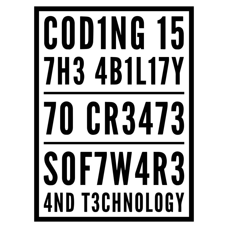 Programming Coden L337 Leetspeak Saying