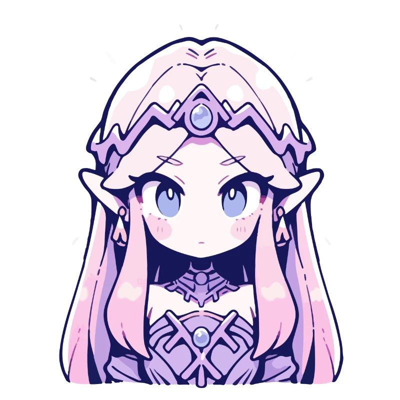 Princesse Chibi mignonne - Conception de conte de fées mignon