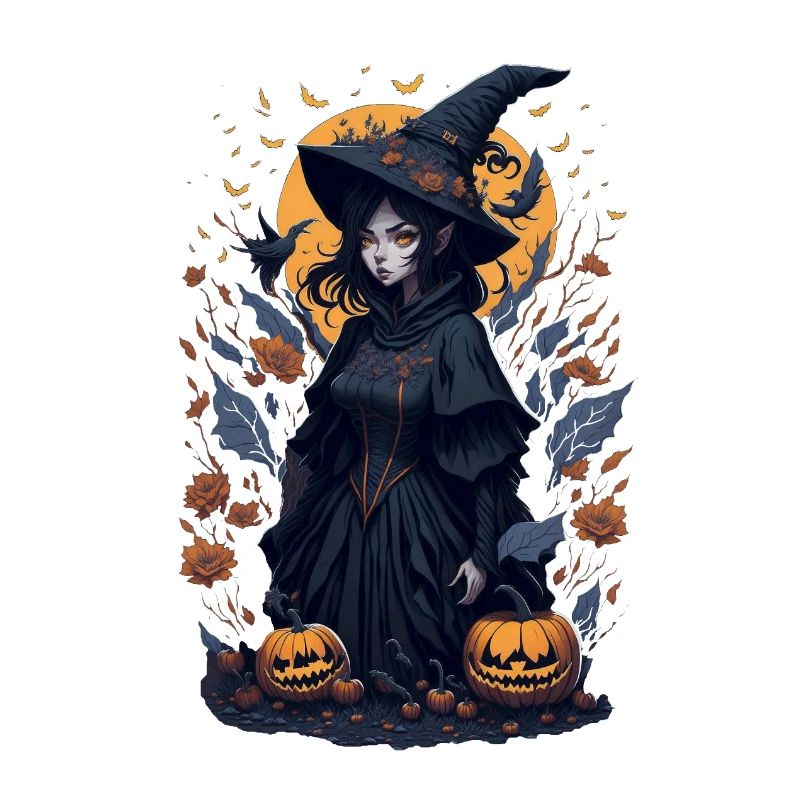 Bewitching Night: Halloween Black Witch