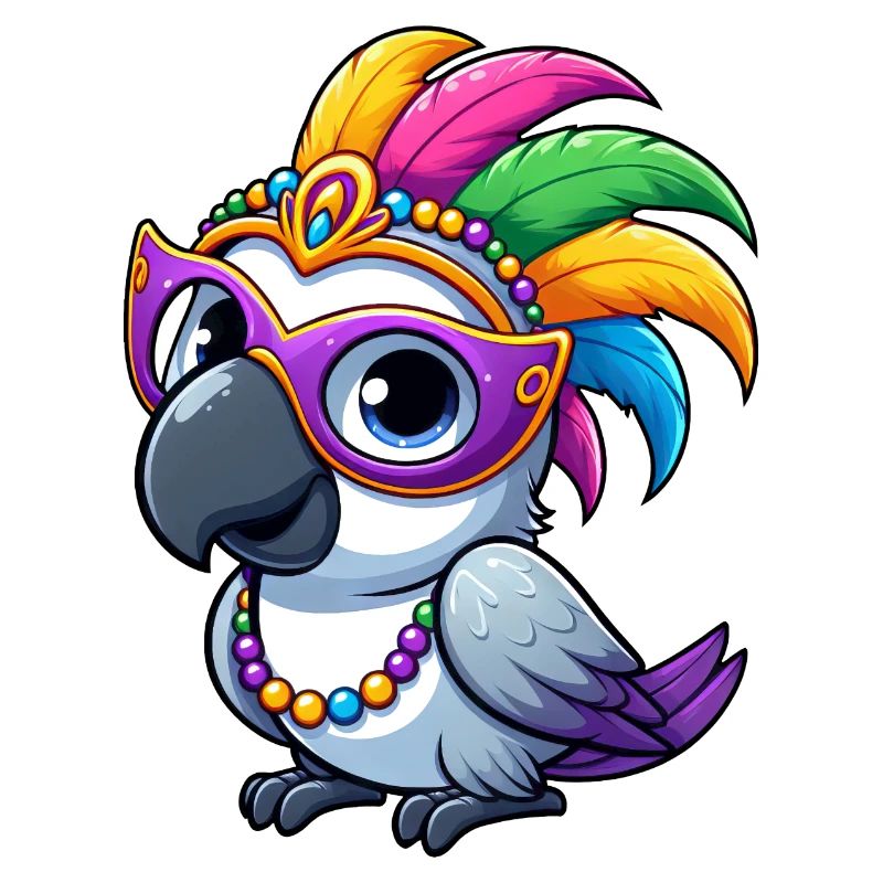 Farbenfroher Mardi Gras Kakadu