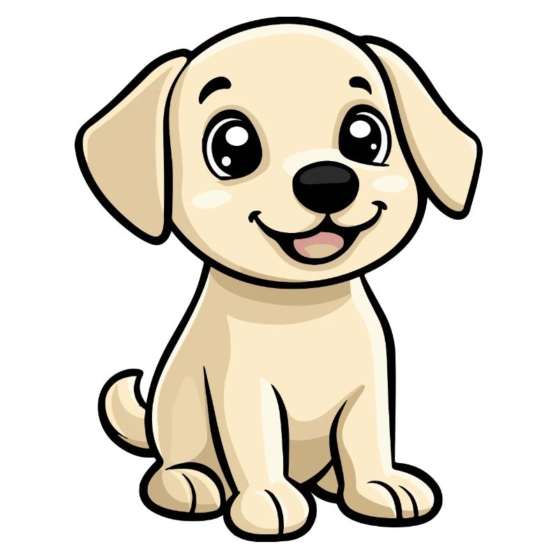 Labrador Hund Comic Niedlich