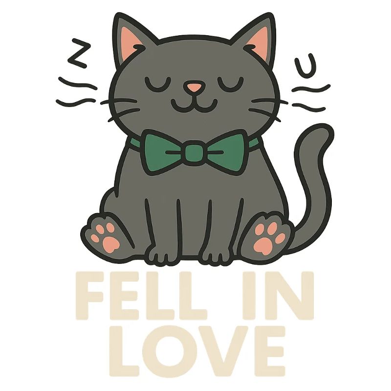 Schleife. Katze. Liebe. Das perfekte Katzenshirt.