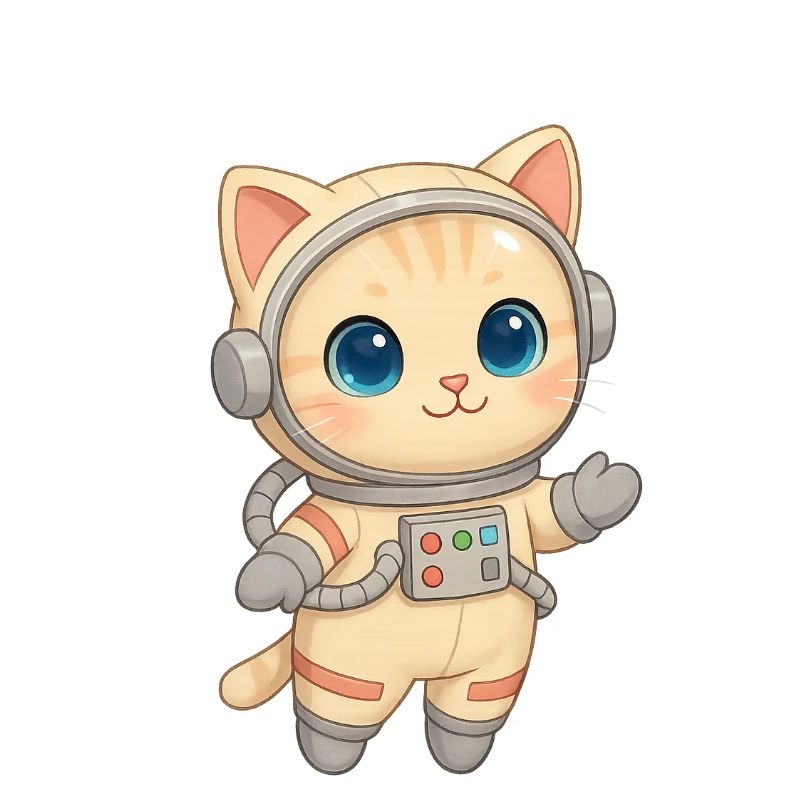 Chat aventurier de l’espace