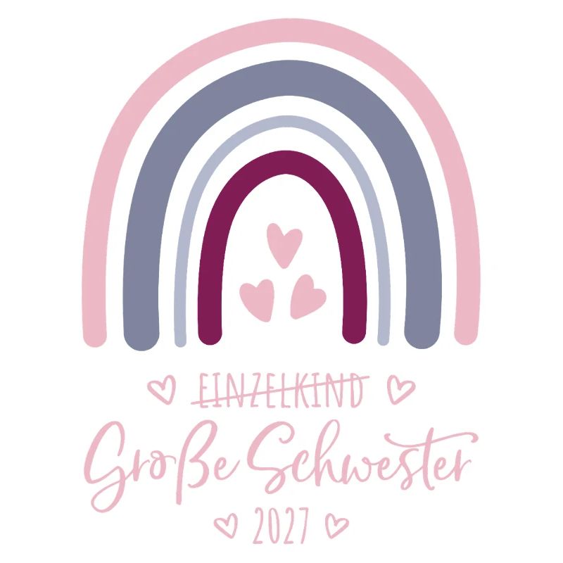 Große Schwester 2027 Boho Regenbogen